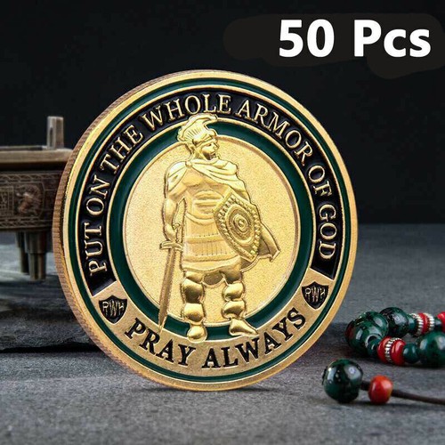 50 Pcs Put On the Whole Armor Of God Commemorative Challenge Coin Collection - Picture 3 of 11