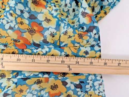 Equipment Silk Floral Green Yellow Blue Magnolia Fountain Dress Size 4 Feminine - Picture 10 of 11