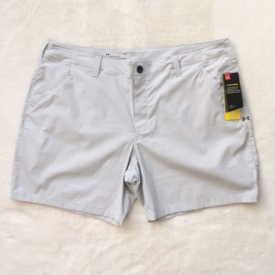 NWT Under Armour Sz 42 Golf Shorts Gray Khaki Men's Storm HeatGear Loose Fit | eBay