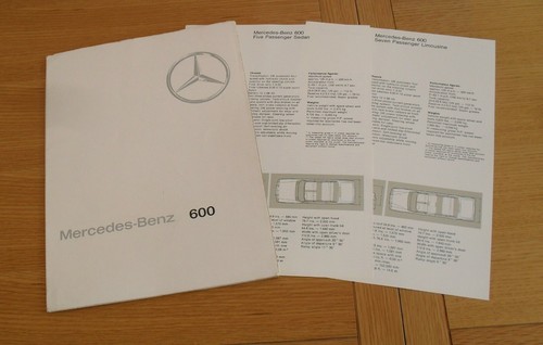 Mercedes 600 Brochure 1965-1966 - 7 Seat Limousine & 5 Seat Sedan