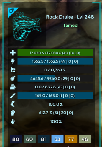 ARK Survival Ascended PvE Top estadísticas Rock Drake 506 m PC/XBOX/PS5 - Imagen 10 de 27