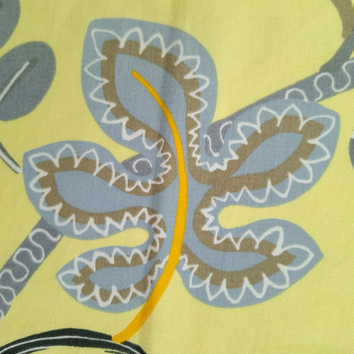 Yellow Upholstery Decor Large Print Floral Fabric Waverly "A New Leaf" OOP 1 YD - Picture 10 of 14