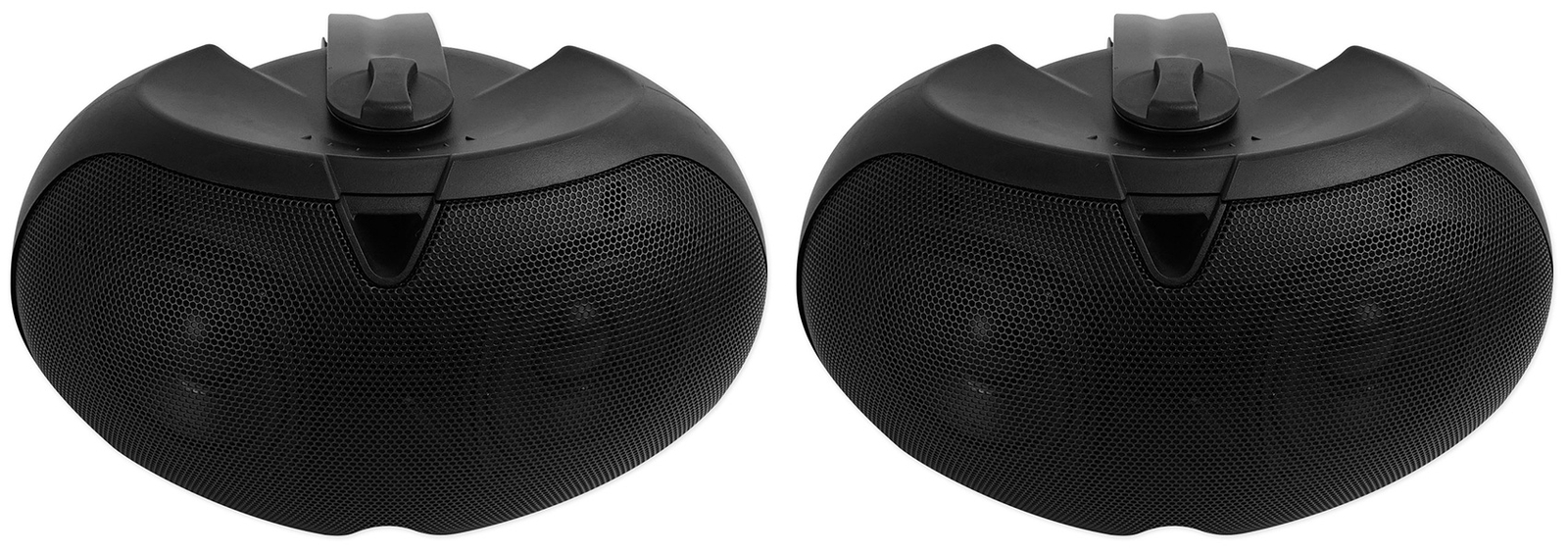 (2) Rockville D4-8 Black Двойные 4 Настенные поворотные колонки для наружного домашнего дворика