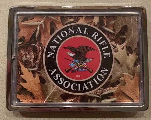 National Rifle Association Metal Tobacco Cigarette Smoke Holder Storage Case NEW - Picture 2 of 7