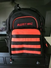 Aumtisc Tool Bag Backpack Jobsite, Tool Bag  Heavy Duty, Tool Back Pack Red