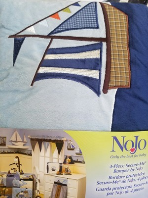 New Nojo Ahoy Mate Whale Ship 4 Piece Secure Me Bumper Ebay