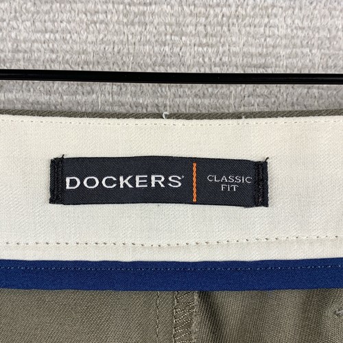 DOCKER Chino Pants Men's Sz 38 x 29 Olive Classic Fit Heritage Preppy Dad Church - Picture 15 of 19