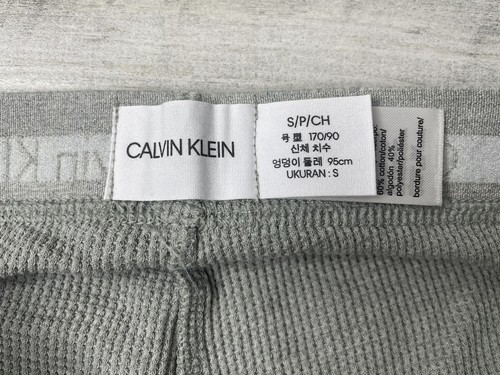 Calvin Klein CK Thermal Waffle Lounge Jogger Sleep Pants Gray Men’s Size: S NWT - Picture 4 of 10