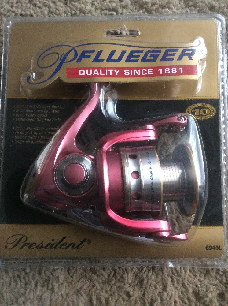 Pflueger Lady President Spinning Reel 6940L Pink 6940 Pflueger Lady President Spinning Reel 6940L Pink 6940