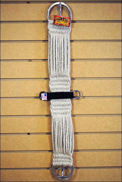 U--028 28 in. HILASON 27 STRAND DOUBLE WOVEN MOHAIR CUTTER HORSE CINCH MADE IN T U--028 28 in. HILASON 27 STRAND DOUBLE WOVEN MOHAIR CUTTER HORSE CINCH MADE IN T