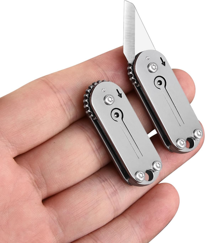 Small Keychain Pocket Knife, Mini Folding Knives Box Cutter, Cool EDC Gadget Kni - Picture 12 of 12