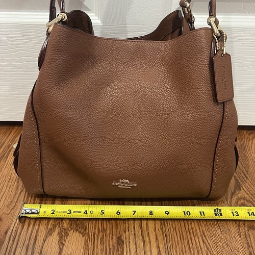 Coach Brown Pebbled Leather Edie 31 Shoulder Bag - Picture 10 of 18