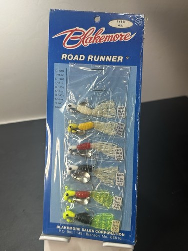 Blakemore Road Runner 1/8oz 1/16oz 1202, 1203 Wht Red Green Yellow Variety Pack