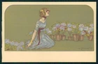Artist Signed A. Zandrino Glamour Fashion Lady serie 95-2 postcard TC4257
