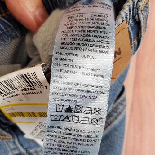 Levis Denizen Youth Jeans Sz 4 4R Pull On Athletic Pants Drawstring NEW NWT - Picture 7 of 12