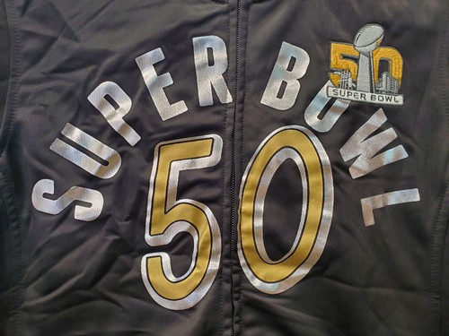 Team Apparel Womens Super Bowl 50 Graphics Full Zip Jacket-Black,Small - Picture 6 of 12