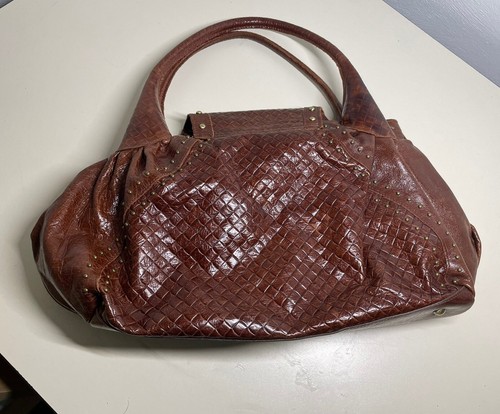 Bolso de Transporte Sabina New York Cuero Marrón Genuino Hobo Doble Asa - Imagen 15 de 16
