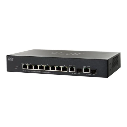 Cisco Small Business SG300-10 Switch géré 8 x 10-100-1000 (PoE+) + 2 x SFP Gigab