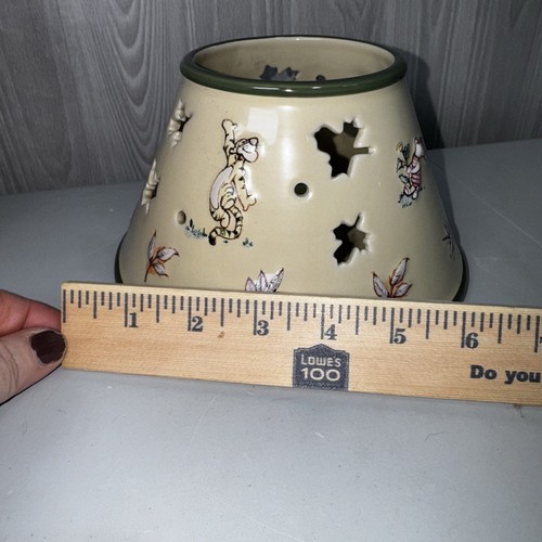 Disney Parks Winnie Puuh & Freunde Keramik Kerze Lampenschirm Topper Herbst Blatt - Bild 5 von 10