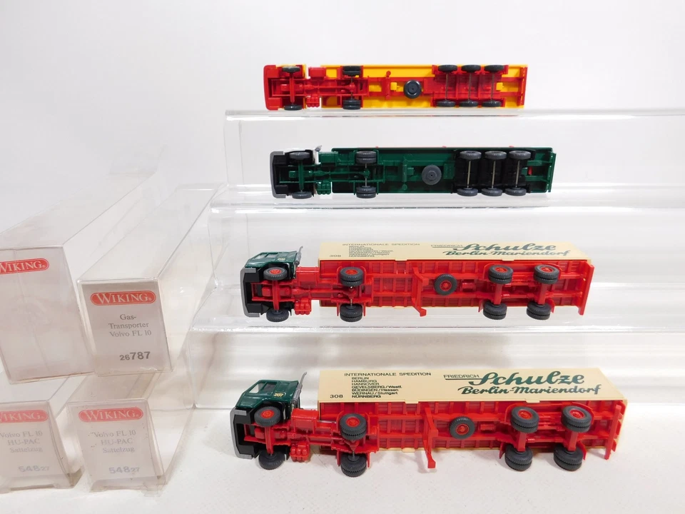 4x wiking H0 1:87 Autoarticolato Volvo: 548+787+Gärtnergemüse Mint + Box # - Immagine 3 di 4