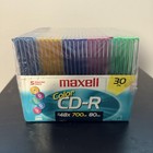 Maxell Color CD-R 30 Pack 700MB 80min 48x Speed Sealed Assorted Jewel Cases