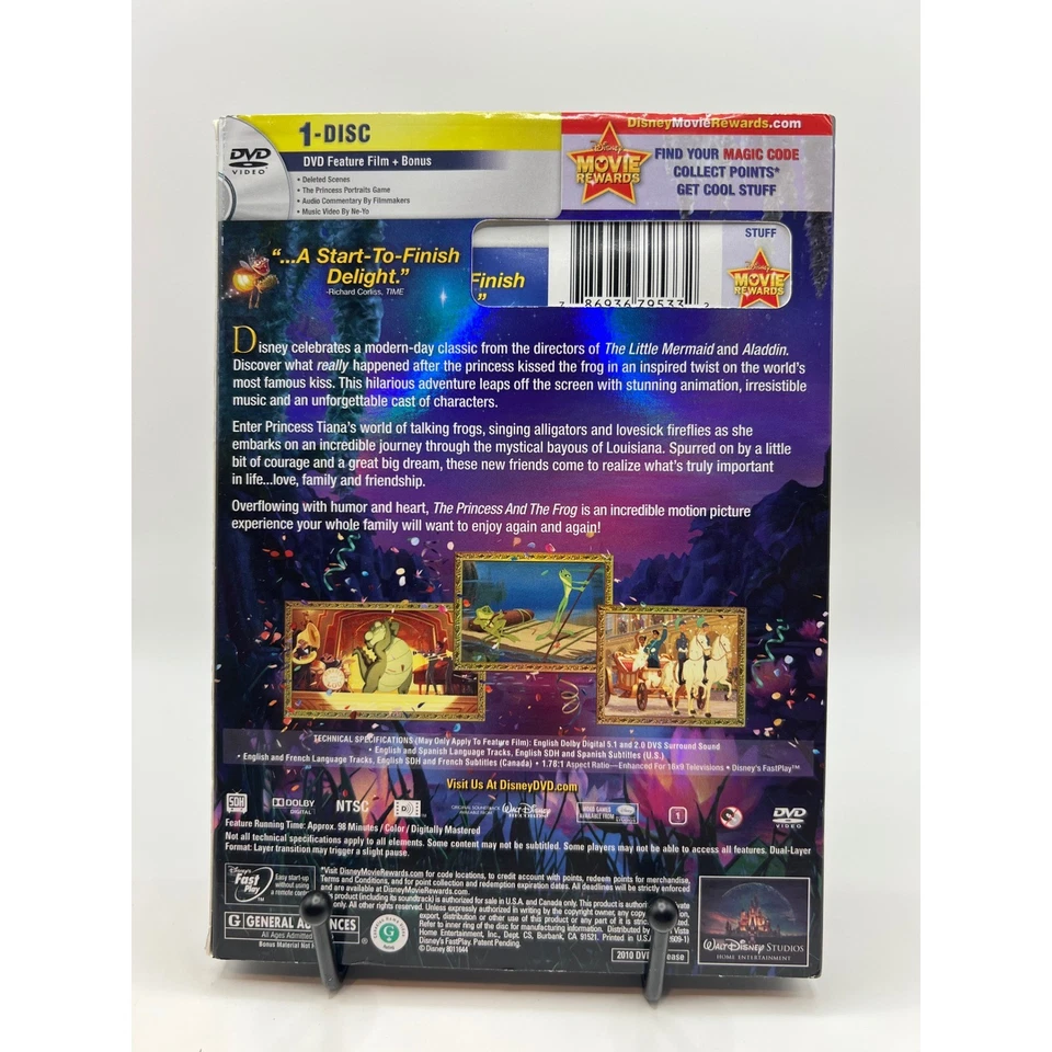 Disney The Princess and The Frog DVD Movie Walt Disney Pictures Animation - Image 3 of 3