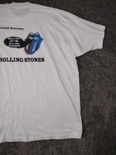 80er Rolling Stones T-Shirt VNTG Single Stitch XXL WHO THE F**K Are THE STONES - Bild 12 von 16