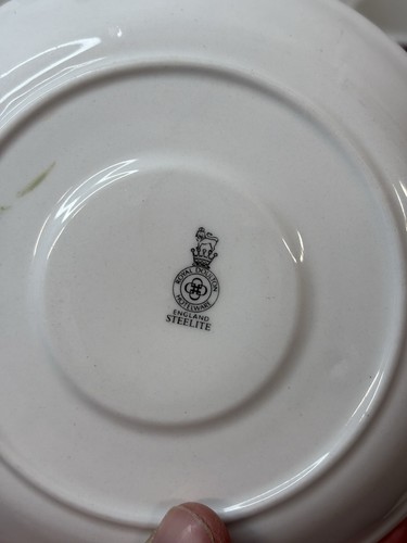 10x Royal Doulton Marina rot STEELITE England Hotelware Stapeltasse & Untertassen sehr guter Zustand - Bild 9 von 10
