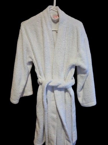 Bath And Body Works Robe White Made In Turkey Small Medium Turkish Cotton Fluffy - Picture 2 of 11