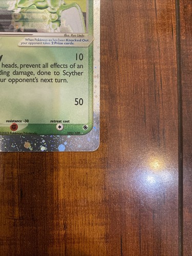Pokemon Scyther EX 102/109 Ruby & Sapphire Holo Rare NM 🍃 - Picture 6 of 10