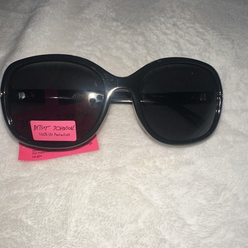 Betsey Johnson Sonnenbrille schwarz mit gold neu mit Etikett - Bild 1 von 6