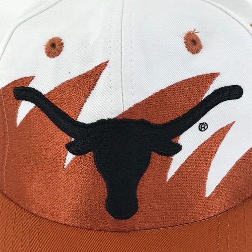 Cappello Berretto Vintage Texas Longhorns Dente di Squalo Snapback Logo 7 RARO NUOVO CON ETICHETTE anni '90 - Foto 10 di 13