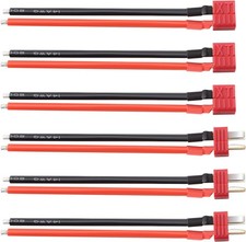 RC Lipo Battery T-Plug Connector Set 14 AWG Wire 3 Pairs