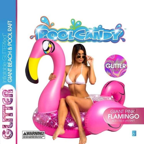 Gigantic Glitter Flamingo Pool Float PoolCandy (PC1810GF) - Bild 2 von 2