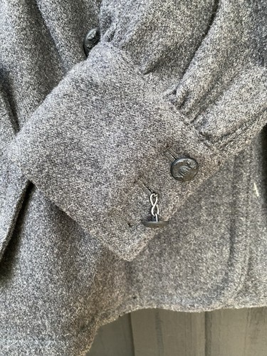 Polo Jeans Ralph Lauren Women’s Double Breasted Wool Coat Dark Grey size Large - Picture 7 of 19