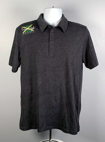 Camisa Polo Rick's Café Negril Jamaica Para Hombre Grande Algodón Mezcla Poli Gris - Imagen 2 de 4