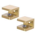  2 Pcs Glass Sandwich Panel Bracket Brass Shelf Brackets Alloy Support