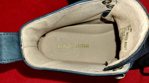 Stivali moto uomo Taylor Stitch taglia 9 neri impermeabili pelle nabuk nuovi! con scatola! - Foto 7 di 13