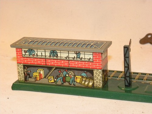 VINTAGE JOUET ANCIEN TOLE GESCHA SIGNAL STATION TRAIN LOCOMOTIVE CONDOR MINT BOX - Picture 9 of 24