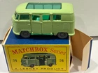 Matchbox Lesney # 34 Volkswagen  Caravette  Camper GPW