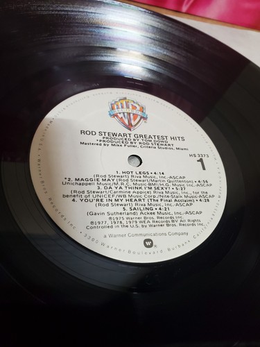 Rod Stewart "Greatest Hits" 1979 Vinyl HS-3373 LP VG condition - Foto 2 di 10