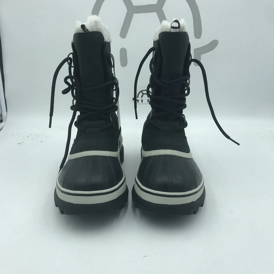 Женские водонепроницаемые зимние ботинки SOREL Caribou цвет черный камень на шнуровке - Изображение 2 из 4