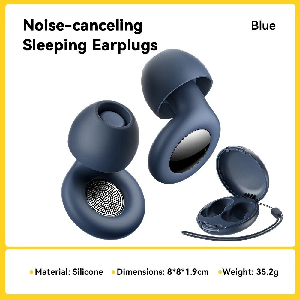 Tapones para los oídos de silicona ESSAGER con cancelación de ruido para dormir trabajo viaje