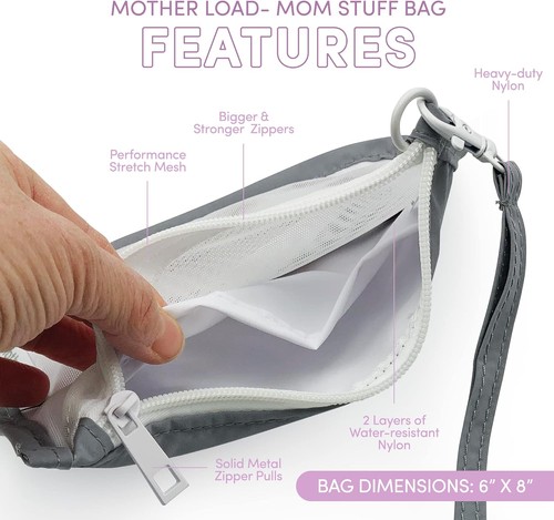 Wristlet Pouch with Embroidered Icon, a Must-Have Perfect Size Purse Pouch - Picture 5 of 6