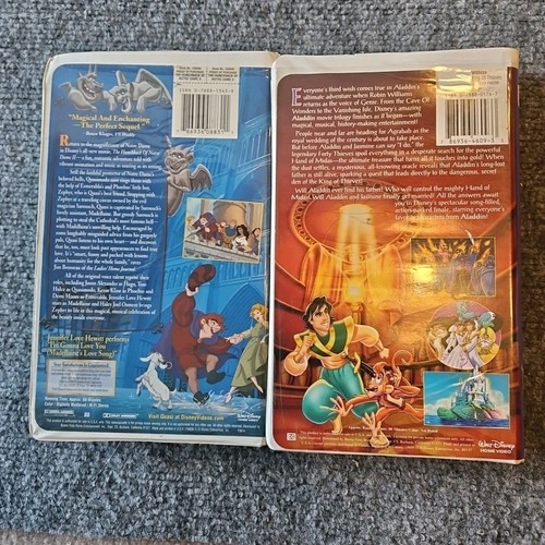 Disney VHS Lot - Aladdin and the King of Thieves + Hunchback of Notre Dame II - Picture 2 of 3