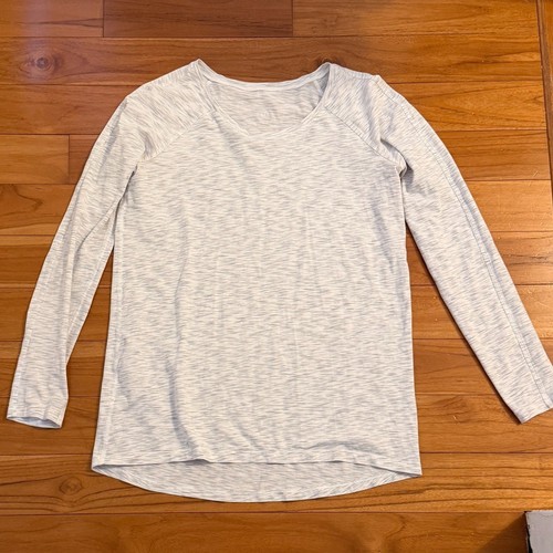 Lululemon Emerald Long Sleeve 3 Colour Space Dye Ice Grey Alpine White - Picture 4 of 7