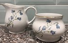 Vintage Sadler Wellington Harebell Creamer Jug and Sugar Bowl