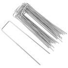  50 Pcs Lawn Care, Barrier Fabrics, Sod Pins, Garden Stakes, Galvanized Erdanker