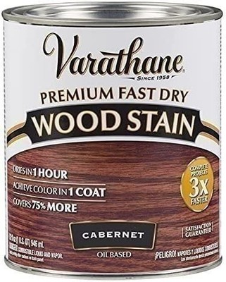 Varathane 262016 Premium Fast Dry Wood Stain, Quart, Cabernet