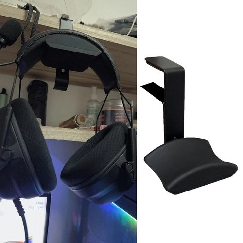Slim Profile Gaming Headphone Hanger Mount Clamp Optimizes Desktop Space - Picture 7 of 8